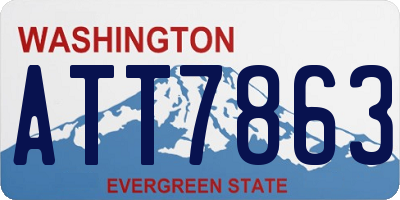 WA license plate ATT7863