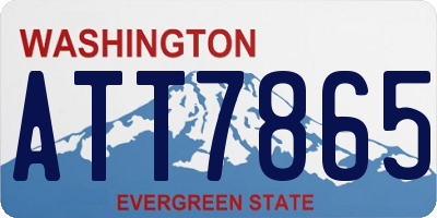 WA license plate ATT7865