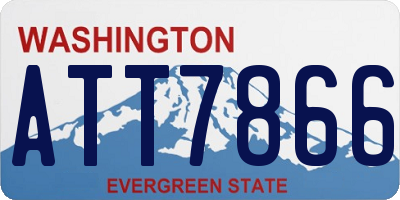WA license plate ATT7866