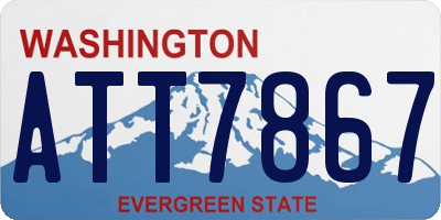 WA license plate ATT7867