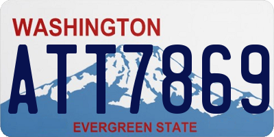 WA license plate ATT7869