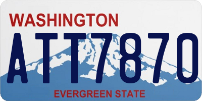 WA license plate ATT7870