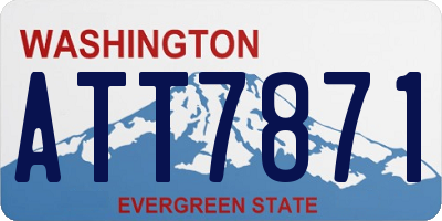 WA license plate ATT7871