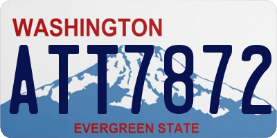 WA license plate ATT7872