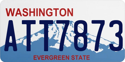 WA license plate ATT7873