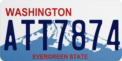 WA license plate ATT7874