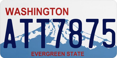 WA license plate ATT7875