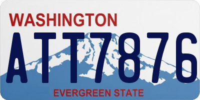 WA license plate ATT7876