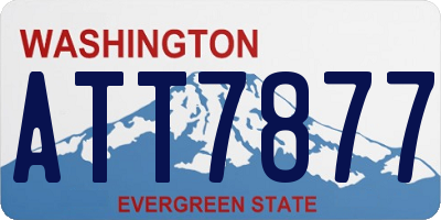 WA license plate ATT7877
