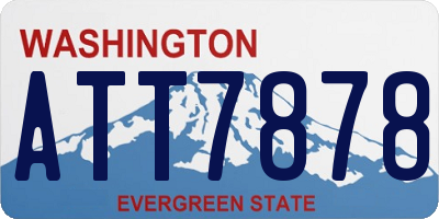 WA license plate ATT7878
