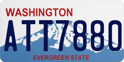 WA license plate ATT7880