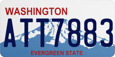 WA license plate ATT7883