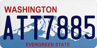 WA license plate ATT7885