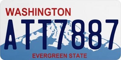 WA license plate ATT7887