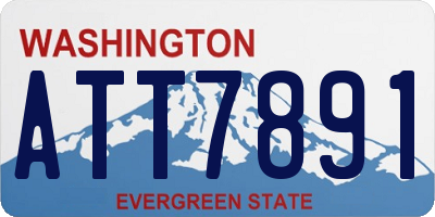 WA license plate ATT7891