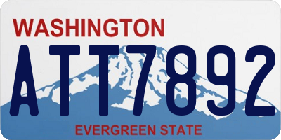 WA license plate ATT7892