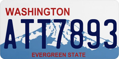 WA license plate ATT7893
