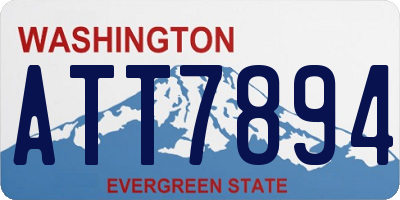 WA license plate ATT7894