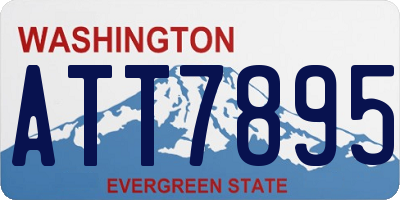 WA license plate ATT7895