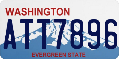 WA license plate ATT7896