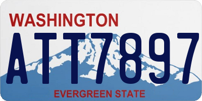 WA license plate ATT7897