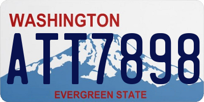 WA license plate ATT7898
