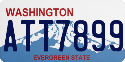 WA license plate ATT7899
