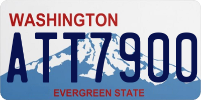 WA license plate ATT7900