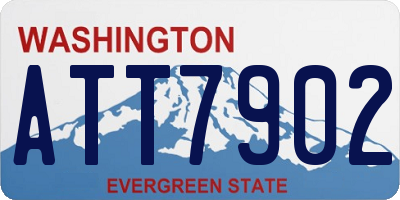WA license plate ATT7902