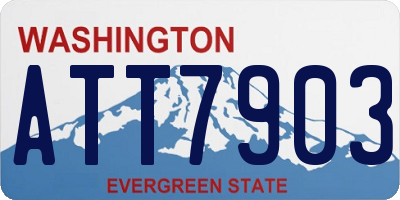 WA license plate ATT7903