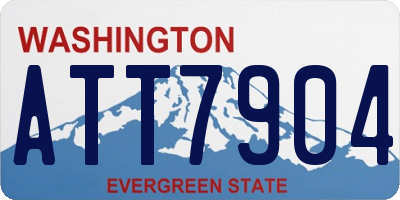 WA license plate ATT7904