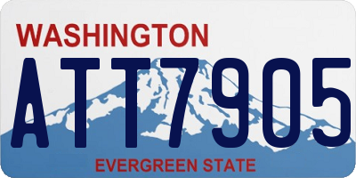 WA license plate ATT7905