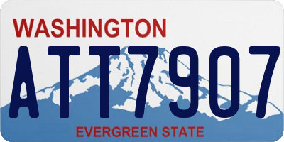 WA license plate ATT7907