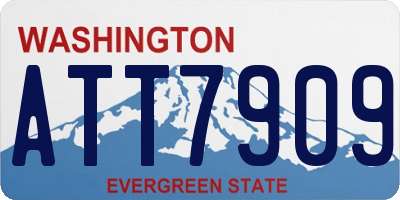 WA license plate ATT7909