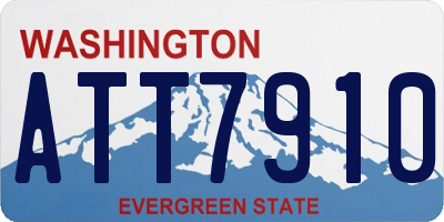 WA license plate ATT7910
