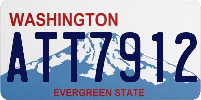 WA license plate ATT7912