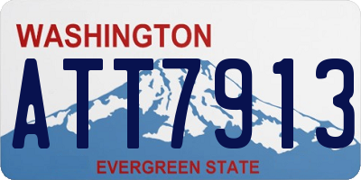WA license plate ATT7913