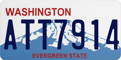 WA license plate ATT7914