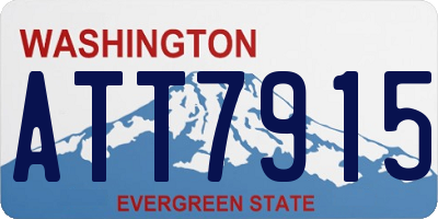 WA license plate ATT7915