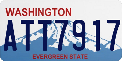 WA license plate ATT7917