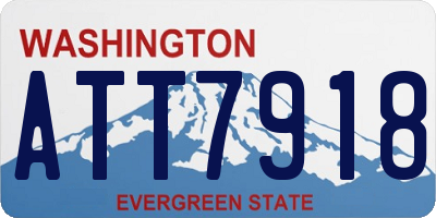 WA license plate ATT7918