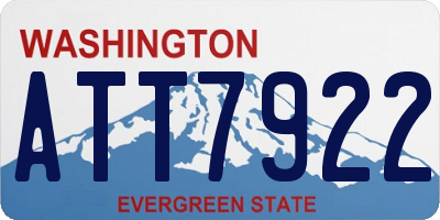 WA license plate ATT7922