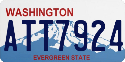 WA license plate ATT7924