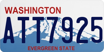 WA license plate ATT7925