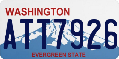 WA license plate ATT7926