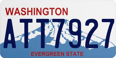 WA license plate ATT7927