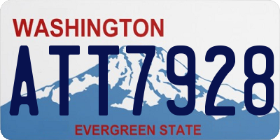 WA license plate ATT7928