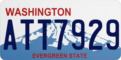 WA license plate ATT7929