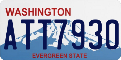 WA license plate ATT7930