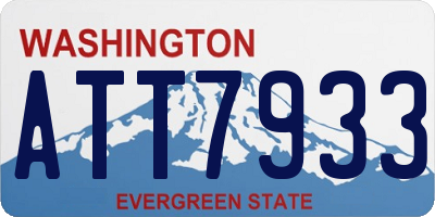 WA license plate ATT7933